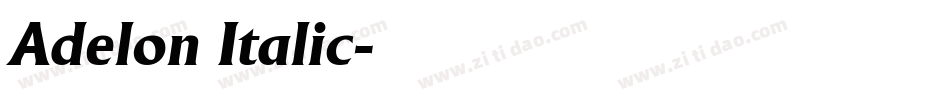 Adelon Italic字体转换